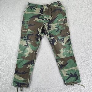 VTG 90s Camo Cargo Pants Men Large Long Double Knee Army Military Ripstop